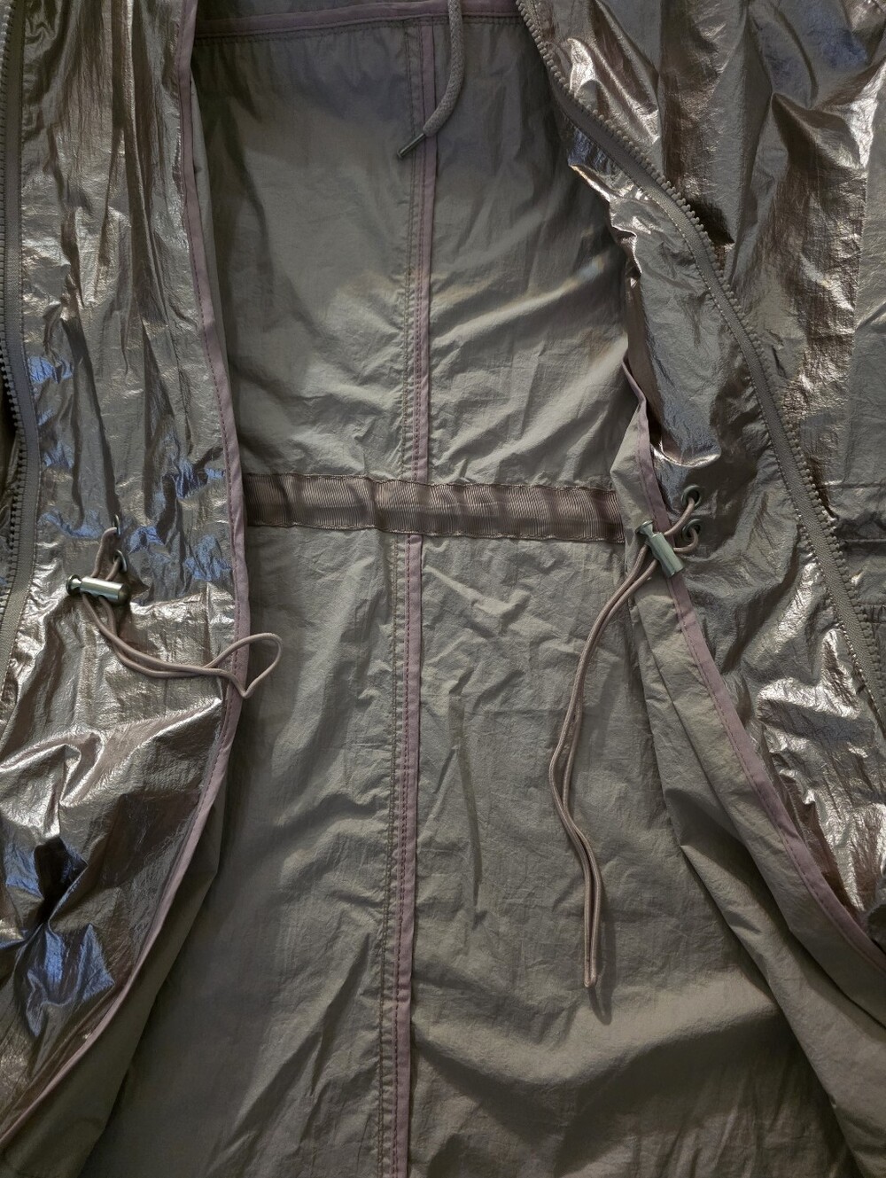 NWT Avec Les Filles Metallic Rain Jacket- S - Picture 10 of 13
